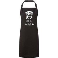 60 SECOND MAKEOVER Men's Rottie Dad Apron in Black