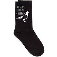 60 SECOND MAKEOVER Men's Pigeons Make Me Socks Happy Socks in Black