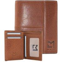 Mala leather Men's Bloomsbury Leather Collection Tall Wallet in Tan