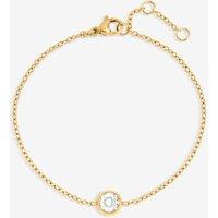 Jon Richard Women's Gold Plated Waterproof Bezel Bracelet