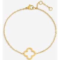 Jon Richard Women's Gold Plated Waterproof Clover Bracelet