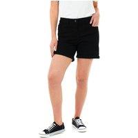 Smart Living Women's Skinny Boyfriend Turn-Up Shorts for Women - Stretchy Casual Style in Black | Size: 10