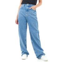 Smart Living Women's Classic High-Rise Straight Leg Denim Jeans in Blue | Size: 18