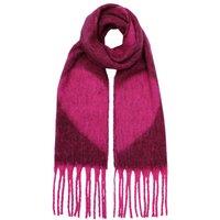 Yumi Women's Pink Heart Super Fluffy Scarf