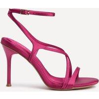 Linzi Women's Taliya Fuchsia Satin Strappy Stiletto Heels | Size: 5-Standard Fit
