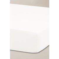 Ted Baker 'TB Plain Dye' Cotton Sateen Fitted Sheet in White | Size: Super King