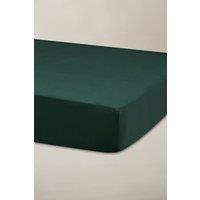 Ted Baker 'TB Plain Dye' Cotton Sateen Fitted Sheet in Dark Green | Size: Super King