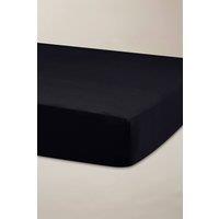 Ted Baker 'TB Plain Dye' Cotton Sateen Fitted Sheet in Black | Size: Super King