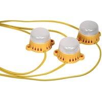 Lighthouse Led Festoon Lights 22M 10 Bulbs 110V in Yellow