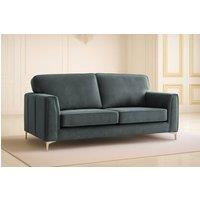 Somnior Regency 3 Seater Plush Velvet Sofa - Manufactured in the UK in Charcoal