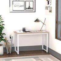 HOMCOM Computer Desk Dining Table Home Office Workstation in White | Size: Large
