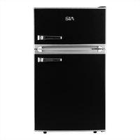 SIA Black Freestanding Under Counter Retro Fridge Freezer 88L - RFM88K