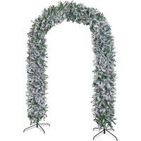 Samuel Alexander 8ft Single Door Flocked Christmas Tree Arch with 2000 Tips in White