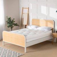 Snuggle Beds Clementine White Rattan Bed Frame | Size: King