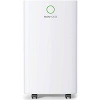 MONHOUSE 12L/Day Digital Dehumidifier - Sleep Mode 24HR Timer Portable Quiet in White