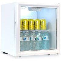 SIA 58L Drinks Fridge Wine Cooler, Glass Door, White - DC6WH