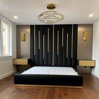 PARADISE BEDS LTD Royal Crest High Headboard Bed in Black | Size: Double