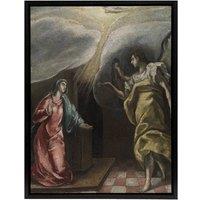 Artery8 Annunciation Archangel Gabriel & Mary El Greco Framed Canvas Art | Size: W18 x H24
