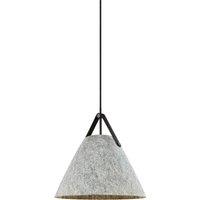 Nordlux Modern Indoor Pendant Light Grey Felt E27 Brown & Black Strap - Mains Powered, IP20