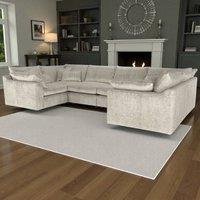 SNUG FURNITURE BIRMINGHAM LTD Milano U Shaped Corner Sofa Full Back Stone