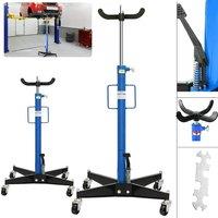 Hinsinc Hydraulic Jack 0.5T Transmission Gearbox Lifter Hoist Stand in Blue
