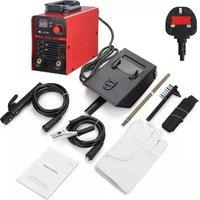 VOGREX Mini Portable 250A IGBT Inverter Welder, for ARC/MMA, UK in Red