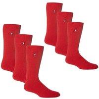 Heat Holders Men's 6 Pairs Original Thick Winter Thermal Socks for Cold Weather in Burgundy | Size: 6-11