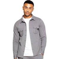 Enzo Men's Smart Stretch Overshirt in Grey | Size: Small