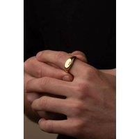 Outrage London Men's 18K Gold Oval Signet Ring | Size: 7