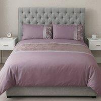 Voltico Mauve Velvet Panel Duvet Set - Single, Double & King