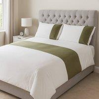 Voltico Lime Jacquard Panel Duvet Cover Set - Single, Double & King