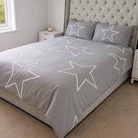 Voltico Grey Tufted Star Duvet Set - Single, Double & King