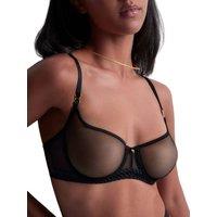 Aubade Women's Sheer Emotion Half Cup Bra in Black | Size: 36F