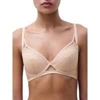 Chantelle Women's Play Plunge T-Shirt Bra in Beige | Size: 40B