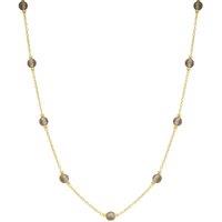 Spero London Women's Zultanite Beads Sterling Silver Satellite Necklace in Gold