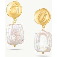 Arctic Fox & Co. Women's Josi Gold Pearl Drop Earrings | Size: Medium