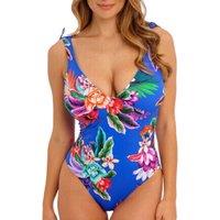 Fantasie Women's Halkidiki Plunge Swimsuit in Blue | Size: 38D