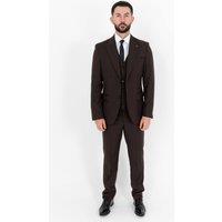 V2 Classic Men's Michael Three Piece Brown Suit | Size: 48R