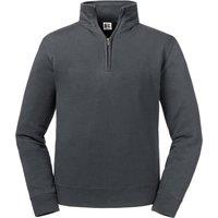 Russell Men's Authentic Quarter Zip Sweatshirt in Grey | Size: XS