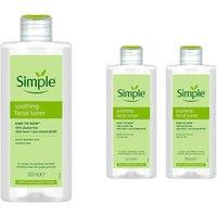 Simple 3x of 200ml Kind to Skin Soothing 'Facial Toner' with Multi-Vitamines in White
