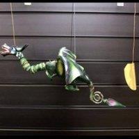 KDMD Large Green Coconut Dragon Mobile 50cm