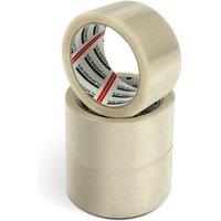 Merrimen 3 Pack Strong Heavy Duty Roll Pack Packaging Tape, 48MM x 66M in Clear