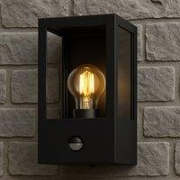 CGC Lighting Dave PIR Motion Sensor Black E27 Outdoor Wall Light