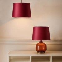 Voltico Satin Table Lamp Shade Classic Decorative Lampshade (No Base) in Wine