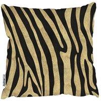 Benjamin Tate Design Gold Zebra Print Collection (Cushion)