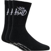 Kings Will Dream Men's Simplene Sports Socks (Pack of 3) in Black