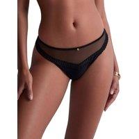 Aubade Women's Sheer Emotion Tanga in Black | Size: 18