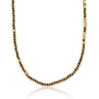 BIG METAL LONDON Women's LARA BEADED NECKLACE in Gold | Size: 16 cm