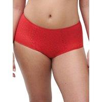Chantelle Women's Easy Feel Norah High Waisted Covering Full Brief in Red | Size: 16