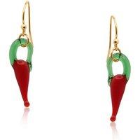 BIG METAL LONDON Women's CHILLY DROP EARRINGS in Red | Size: 3 cm